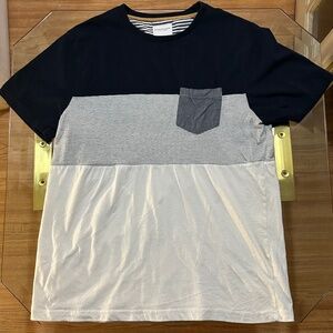 Denim & Flower Navy blue/ White stripes - Size Large -